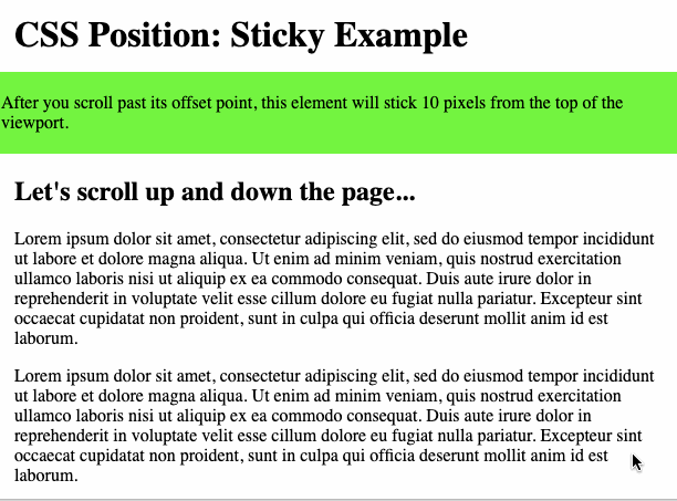 How To Use Css Position Sticky 6327